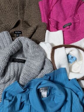 Lot of five sweaters - Vince Camuto, Chico’s, CeCe, Banana Republic, Well Worn